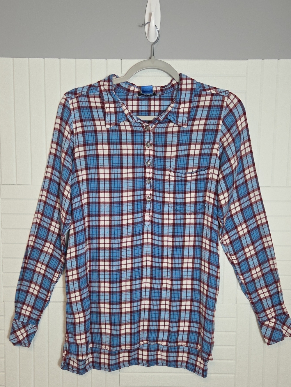Kavu Half Button Up Flannel Shirt Size M